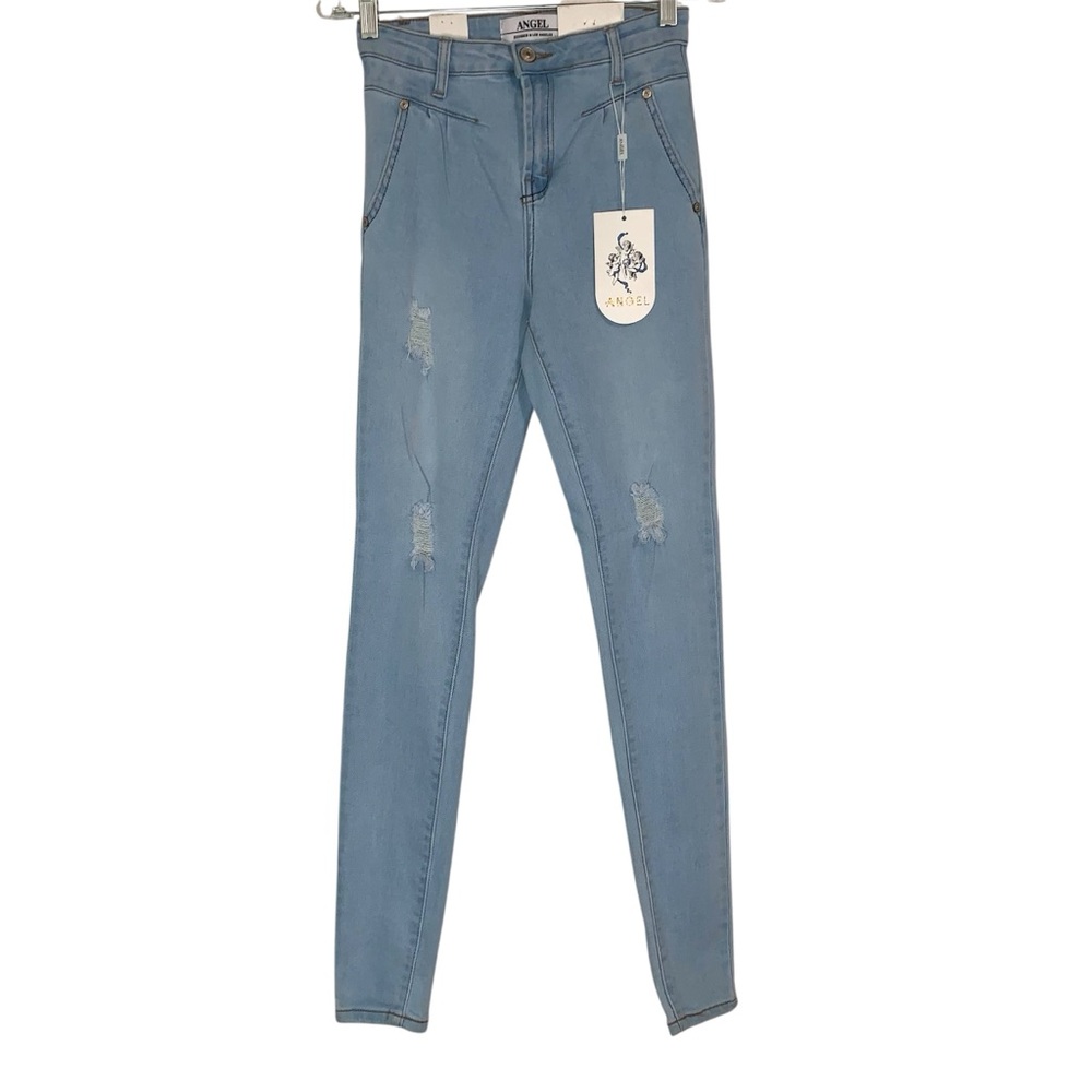Angel High-Rise Stretchy Skinny Leg Light Blue Women’s Size 5